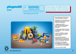 Handleiding Playmobil set 6594 Accessories Rots met geheime schat