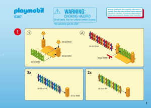 Handleiding Playmobil set 6387 Accessories Omheining voor kinderdagverblijf