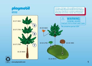 Manuale Playmobil set 6532 Accessories Animali della foresta
