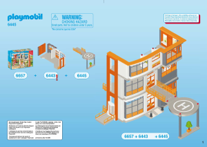 Manual Playmobil set 6445 Accessories Heliporto para hospital pediátrico