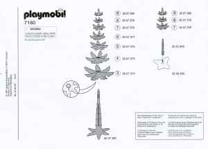 Handleiding Playmobil set 7180 Accessories Drie dennenbomen