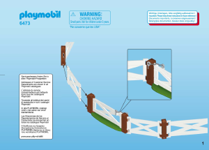 Bruksanvisning Playmobil set 6473 Accessories Staket till ponnygård