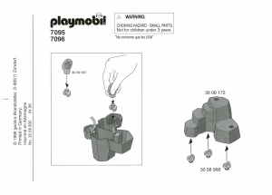 Manual Playmobil set 7096 Accessories Two mountain goats with rock form