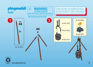 Manual Playmobil set 6559 Accessories Família de esquimós