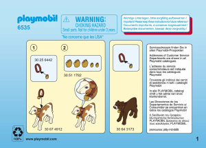 Brugsanvisning Playmobil set 6535 Accessories Neddrivning af kvæg fra sæteren