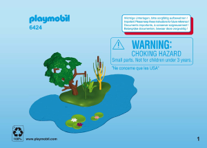 Manual de uso Playmobil set 6424 Accessories Lago con vegetación