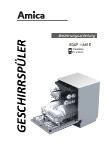 Bedienungsanleitung Amica EGSP 14385 E Geschirrspüler