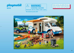 Manual Playmobil set 9318 Leisure Camping adventure