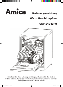 Bedienungsanleitung Amica GSP 14043 W Geschirrspüler