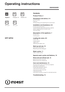 Mode d’emploi Indesit DFP 58T94 Lave-vaisselle