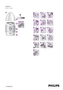 사용 설명서 필립스 HP6307 Ladyshave 전기면도기