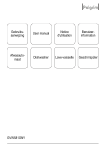 Bedienungsanleitung Pelgrim GVW581ONY Geschirrspüler