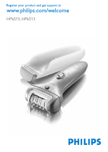 Manual Philips HP6513 Epilator