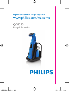 Manual de uso Philips QG3280 Barbero