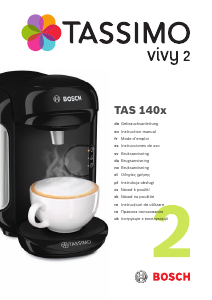 Manuál Bosch TAS1403GB Tassimo Kávovar