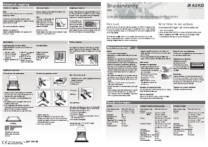 Bruksanvisning Asko CC9732W-400 Spis