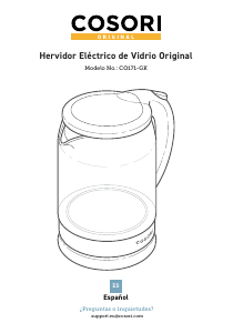 Manual de uso Cosori CO171-GK Hervidor