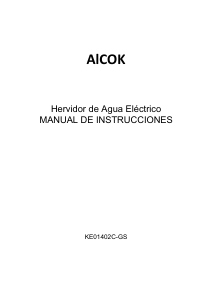 Manual de uso Aicok KE01402C-GS Hervidor