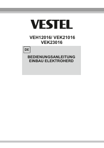 Mode d’emploi Vestel VEH12016 Cuisinière