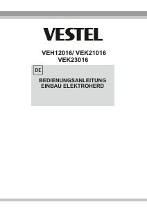 Mode d’emploi Vestel VEK23016 Cuisinière