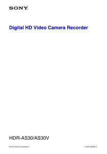 Manual Sony HDR-AS30 Camcorder