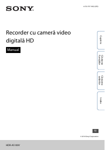 Manual Sony HDR-AS100VB Cameră video