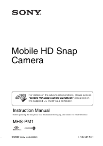 Manual Sony MHS-PM1 Camcorder