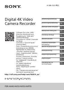 Manual Sony FDR-AX53 Câmara de vídeo