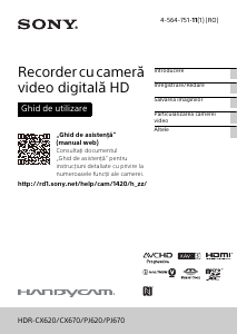 Manual Sony HDR-CX620 Cameră video