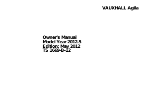 Manual Vauxhall Agila (2012)