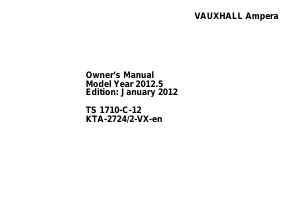 Handleiding Vauxhall Ampera (2012)