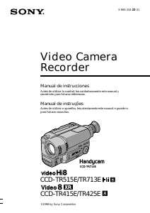 Manual de uso Sony CCD-TR515E Videocámara