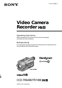 Manual Sony CCD-TR748E Camcorder