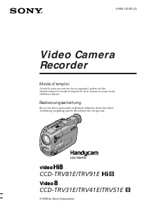 Bedienungsanleitung Sony CCD-TRV41E Camcorder