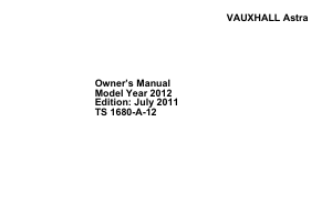 Manual Vauxhall Astra (2011)