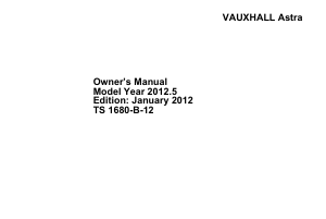 Handleiding Vauxhall Astra (2012)