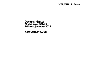 Manual Vauxhall Astra (2014)