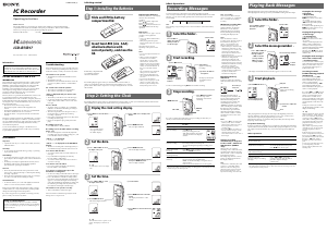 Handleiding Sony ICD-B7 Audiorecorder