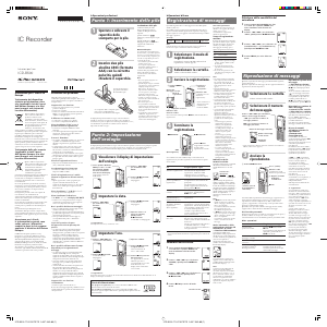 Manuale Sony ICD-B500 Registratore vocale