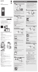 Bruksanvisning Sony ICD-SX2000 Diktafon