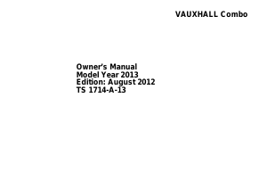 Handleiding Vauxhall Combo (2012)