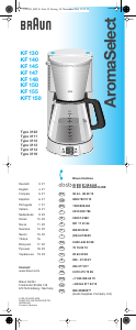 Manuale Braun KF 130 AromaSelect Macchina da caffè