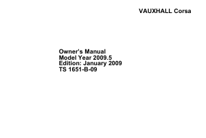 Handleiding Vauxhall Corsa (2009)