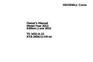 Handleiding Vauxhall Corsa (2012)