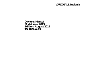 Manual Vauxhall Insignia (2012)