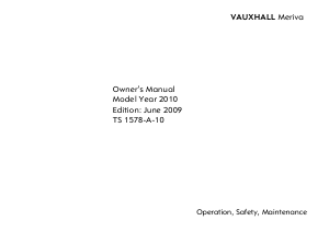 Manual Vauxhall Meriva (2009)