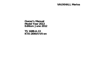 Manual Vauxhall Meriva (2012)