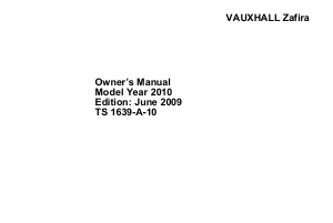 Manual Vauxhall Zafira (2009)