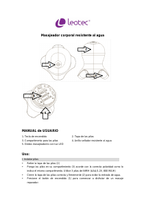 Manual de uso Leotec LEMA01 Masajeador