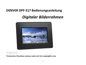 Bedienungsanleitung Denver DPF-517 Digitaler bilderrahmen